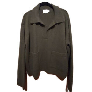 Women's Plus Size XXXL Spring Winter Green Knit Pullover Modest Work Sweater